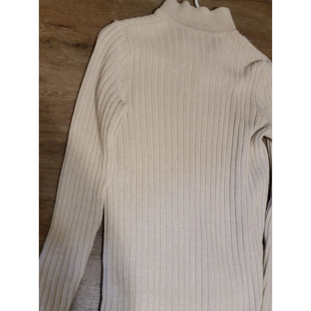 Lauren Ralph Lauren Sweater Womans Small Fisherman Silk Linen Cotton Leather Tie - Picture 11 of 11